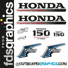Kit decalcomanie/adesivi motore fuoribordo Honda BF150 150cv 4 tempi VTEC