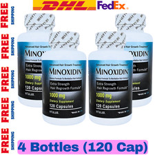 4 X 120 Cap Minoxidina 1000mg Supporto Avanzato Crescita Capelli Forza Extra