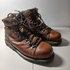 Stivali da lavoro Caterpillar CAT uomo pelle marrone Alaska 2.0 punta acciaio misura 8,5