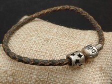 PANDORA  BRACCIALE CUOIO CHARM STELLE