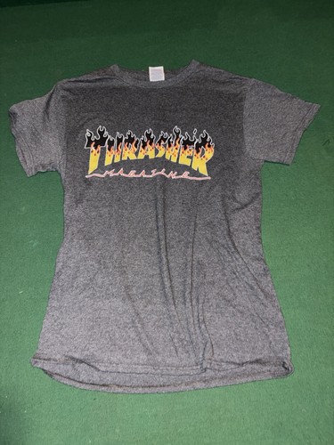 Shirt thrasher grigia con - thrasher,