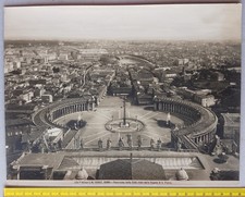 Roma - Foto d'epoca, Alinari N° 6962 " Panorama dalla Cupola di S. Pietro "