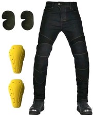 Pantaloni Jeans Moto Neri Tg