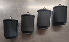 4 PIEDI GAMBE IN PLASTICA PER RETE LETTO H.9 CM