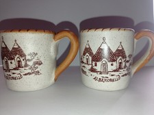 Tazzine Da Caffe Alberobello Souvenir Ceramica Vintage Da Collezione