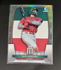 ALEX VERDUGO 2023 BOWMAN CROMO WBC FLAG RIFRATTORE/499 #WBC-62