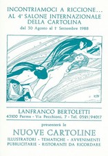 33-6 CARTOLINA ILLUSTRATA RICCIONE SALONE LANFRANCO BERTOLETTI ( GUSTAV KLIMT ?)