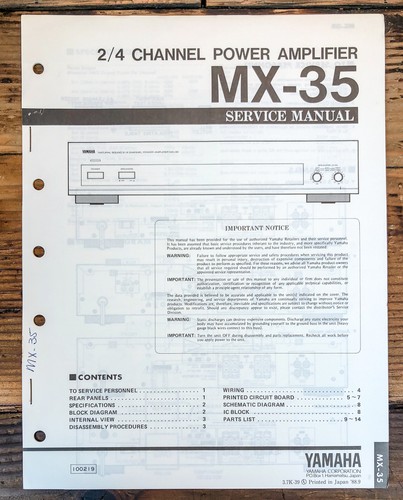 Yamaha amplificatore - mx-35,