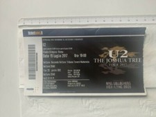 Ticket biglietto U2 - THE JOSHUA TREE - Roma 15-7-2017
