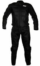 Tuta da per moto di pelle divisibile in giacca e pantaloni 2 pezzi con saponette