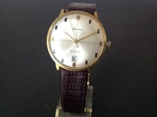 Orologio da polso uomo Art Deco Abeler data oro doppio cal. ETA top raro ~1968