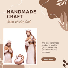 16 Piece Wooden Nativity Set