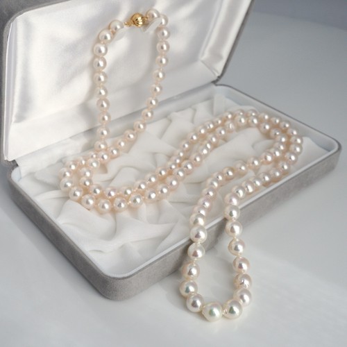 Collana lunga con perle - , akoya