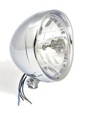 Faro Moto Anteriore Cromato