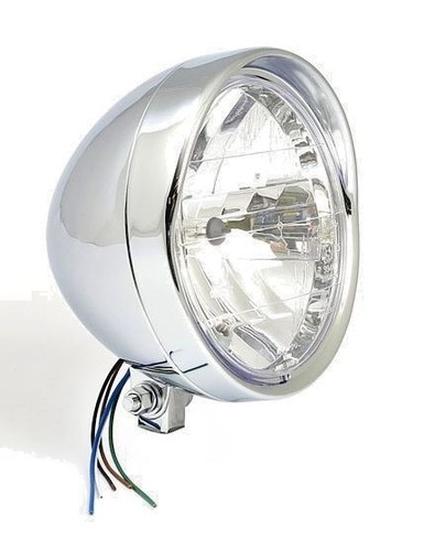 Faro moto anteriore cromato - faro,