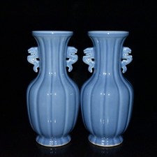 Coppia di vasi in porcellana