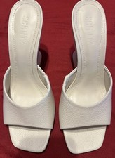 SCHUTZ Tacchi alti bianchi con tacco scultoreo design donna 8-8,5 Made in Brazil