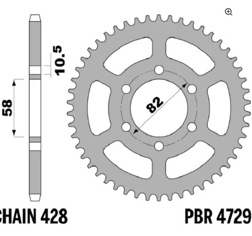 Corona passo 428 denti - passo,