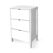 Cassettiera comodino Bianco con 3 CASSETTI in legno 39x29xH60 cm