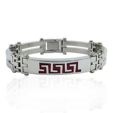 Bracciale acciaio lucido con