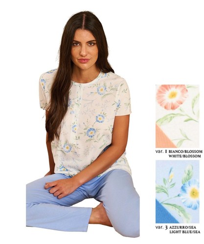 Pigiama donna serafino - pigiama, con