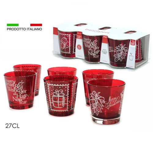Set bicchieri rossi - set,