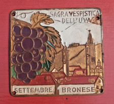 VESPA PLACCA BADGE "SAGRA VESPISTICA DELL'UVA SETTEMBRE BRONESE"
