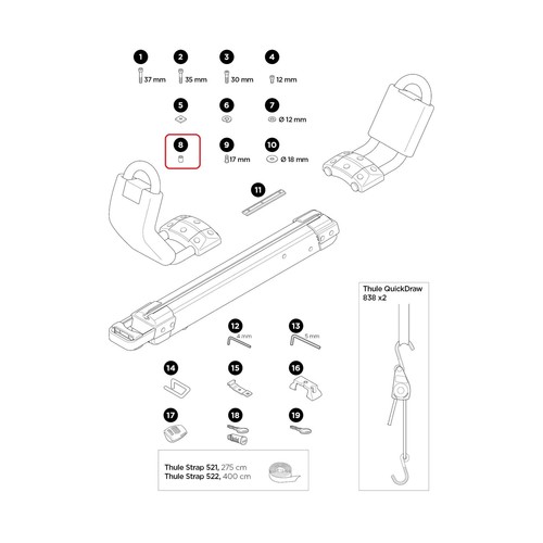 Dado tondo thule 898 per - 898,