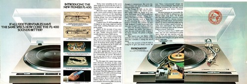 Pubblicità giradischi pioneer - giradischi,