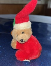 Dakin Babbo Natale Orso Pincher Clip Matita Topper Grip Bambola Giocattolo Vintage 1985