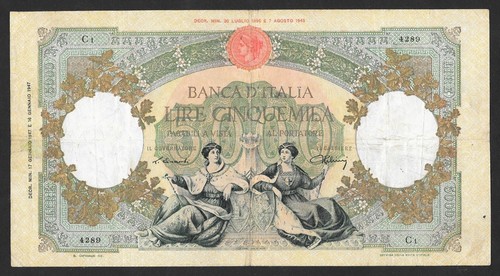 Italia banconota 5000 - italia, lire