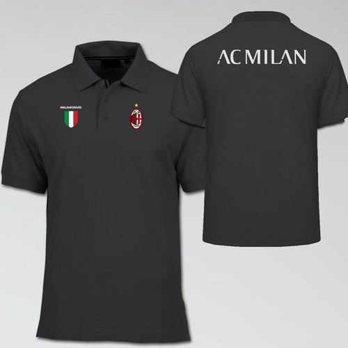 Tshirt maglietta polo milan - maglietta,