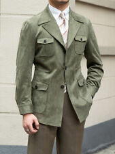 Giacca da caccia scamosciata