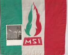 VECCHIA BANDIERINA DEL MOVIMENTO SOCIALE ITALIANO (M.S.I.),FIAMMA TRICOLORE A'50