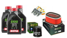 KIT/TAGLIANDO HONDA XRV/AFRICA/TWIN 750 1998 MOTUL5100 10W40 ARIA OLIO CANDELE