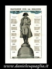 NAPOLEONE STATUA COLONNA STAMPA POPOLARE EPINAL