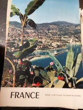 A RARE OLD ORIGINAL VINTAGE POSTER AFFICHE FRANCE RIVIERA COTE D'AZUR VILLAFRANC