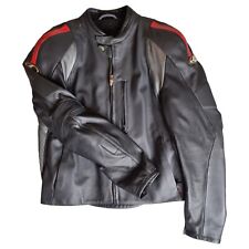 Giacca Da Moto CLOVER Uomo stile Cafè-racer Nero/grigio 100% Pelle- Protezioni 