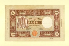 ITALIA ITALIA 1000 LIRE MILLE BANCA D'ITALIA 22. SETTEMBRE 1943 P-72a VF++ RARO