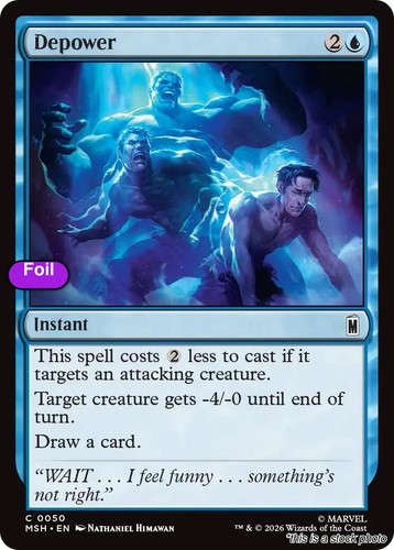 Mtg foil depower card - card, #50