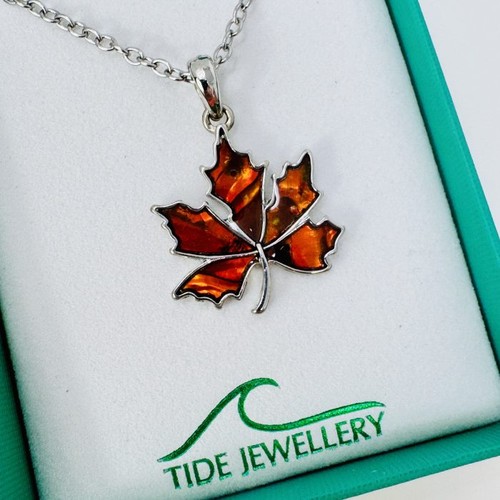 Collana autunno foglia ambra - collana,