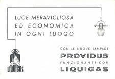 1945 ca LIQUIGAS Luce meravigliosa con lampade PROVIDUS *Opuscolo ILLUSTRATO 1