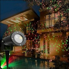 Proiettore Laser Natalizio Luci LED Esterno con Telecomando Rosso Verde