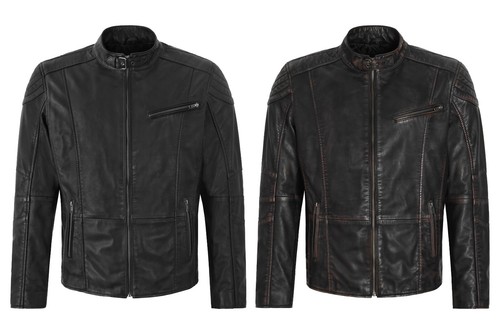 Giacca pelle uomo biker