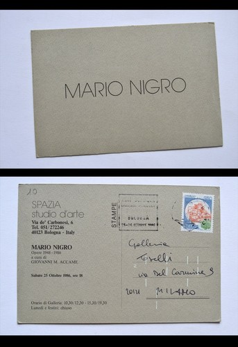 Cartolina invito mario nigro - invito,