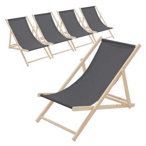 Set sedie sdraio antracite - a,
