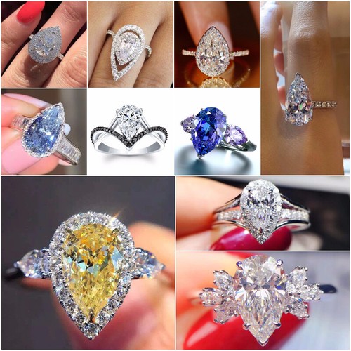 Anello donna moda pera - , cubic