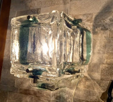 PARTICOLARE APPLIQUE DESIGN SINGOLA MURANO MAZZEGA NASON ANNI 70 SCONCE 70'S