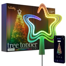 Twinkly Tree Topper Puntale Albero di Natale Luminoso Puntale a Stella con 74