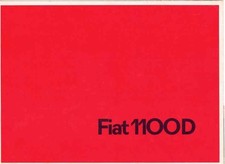 Catalogue Brochure Fiat 1100 D